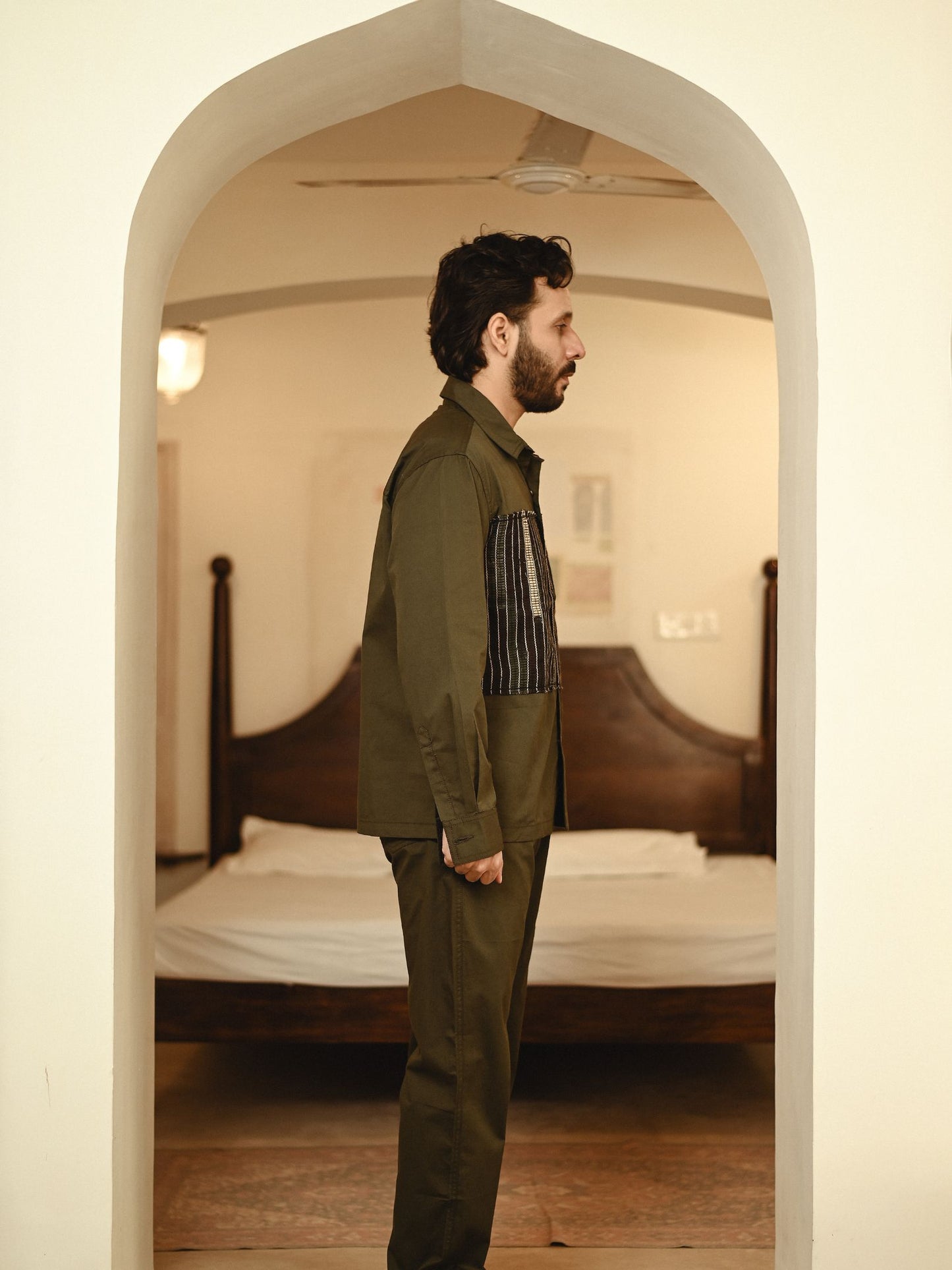 Upcycled Hunza Shirt Set - Green