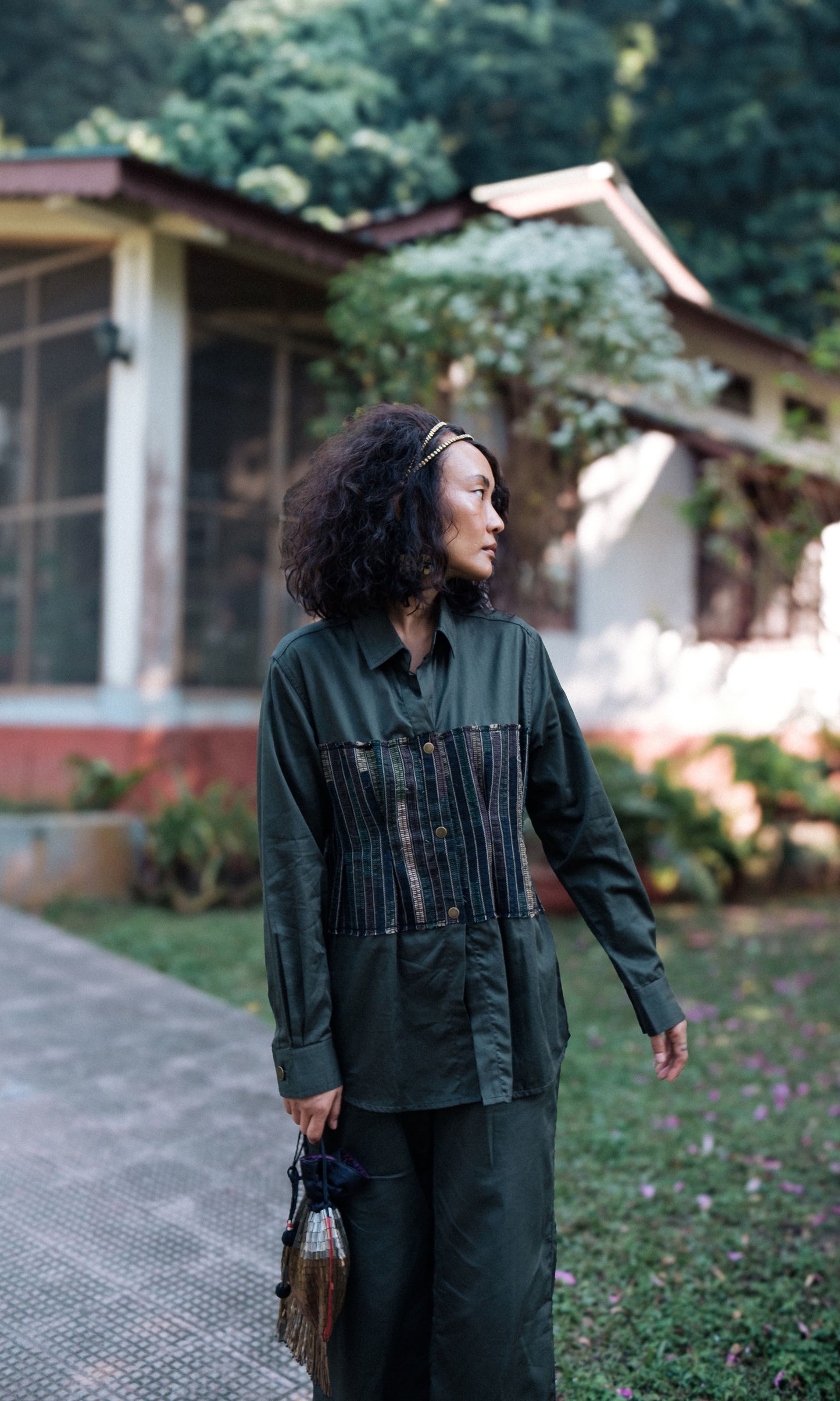 Upcycled Hunza Shirt - Green