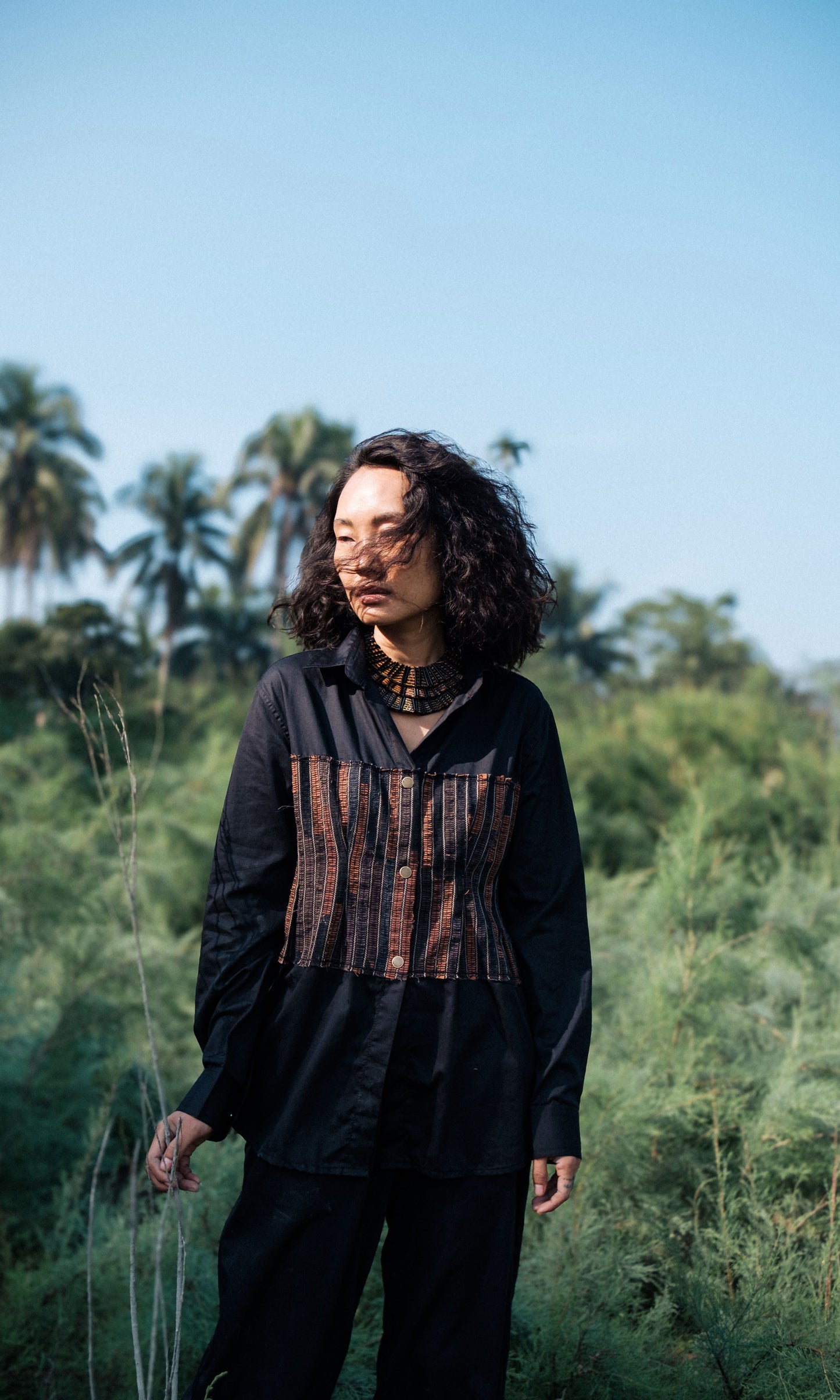 Upcycled Hunza Shirt - Black Copper