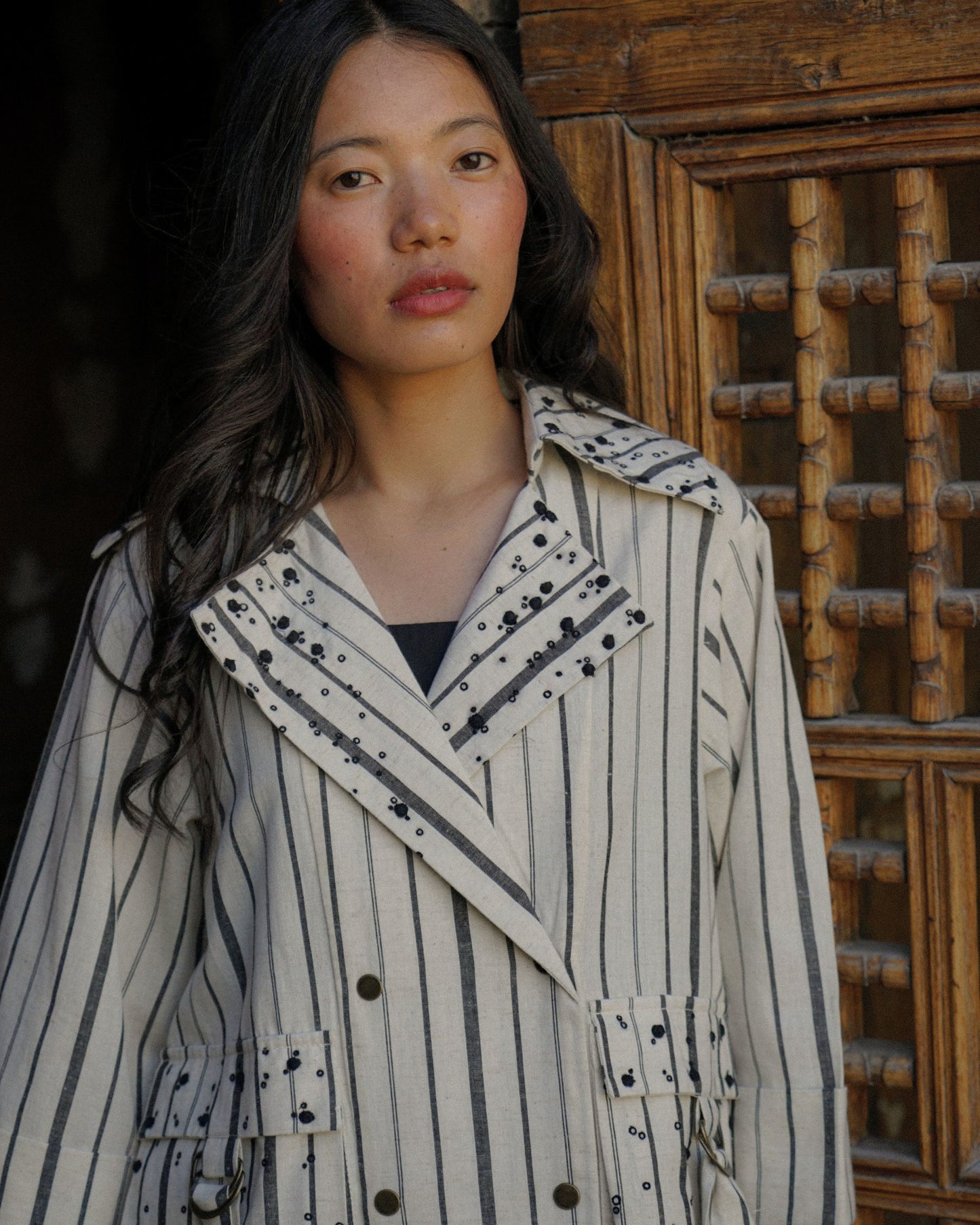 Hemis Double-Breasted Jacket – Stripe