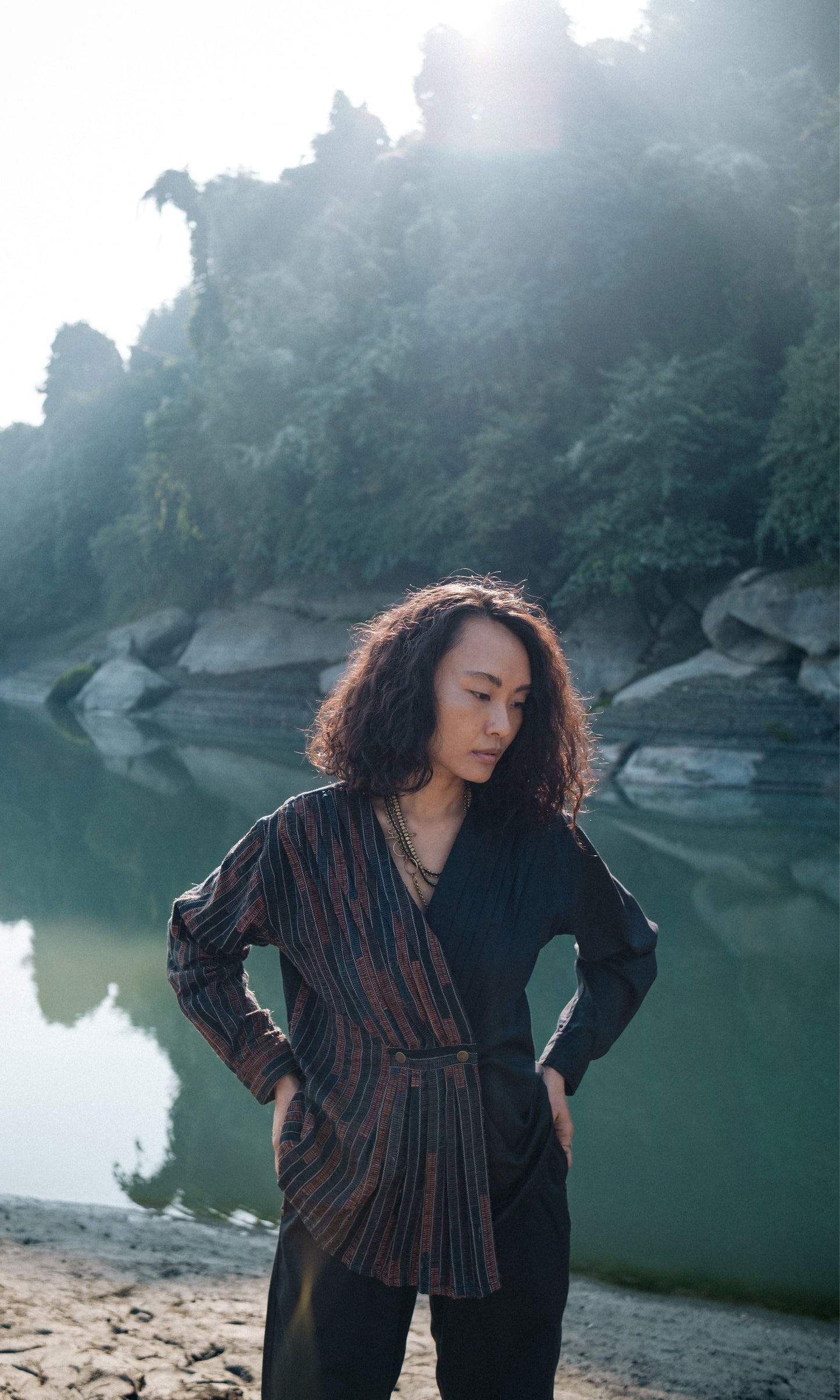 Upcycled Florence Top - Black Copper