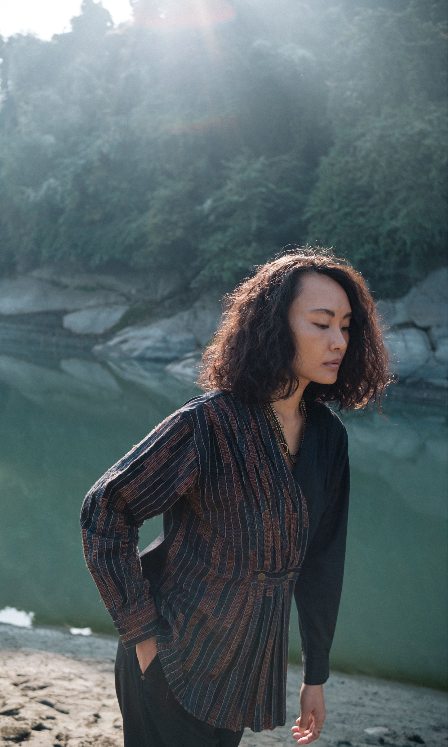 Upcycled Florence Top - Black Copper