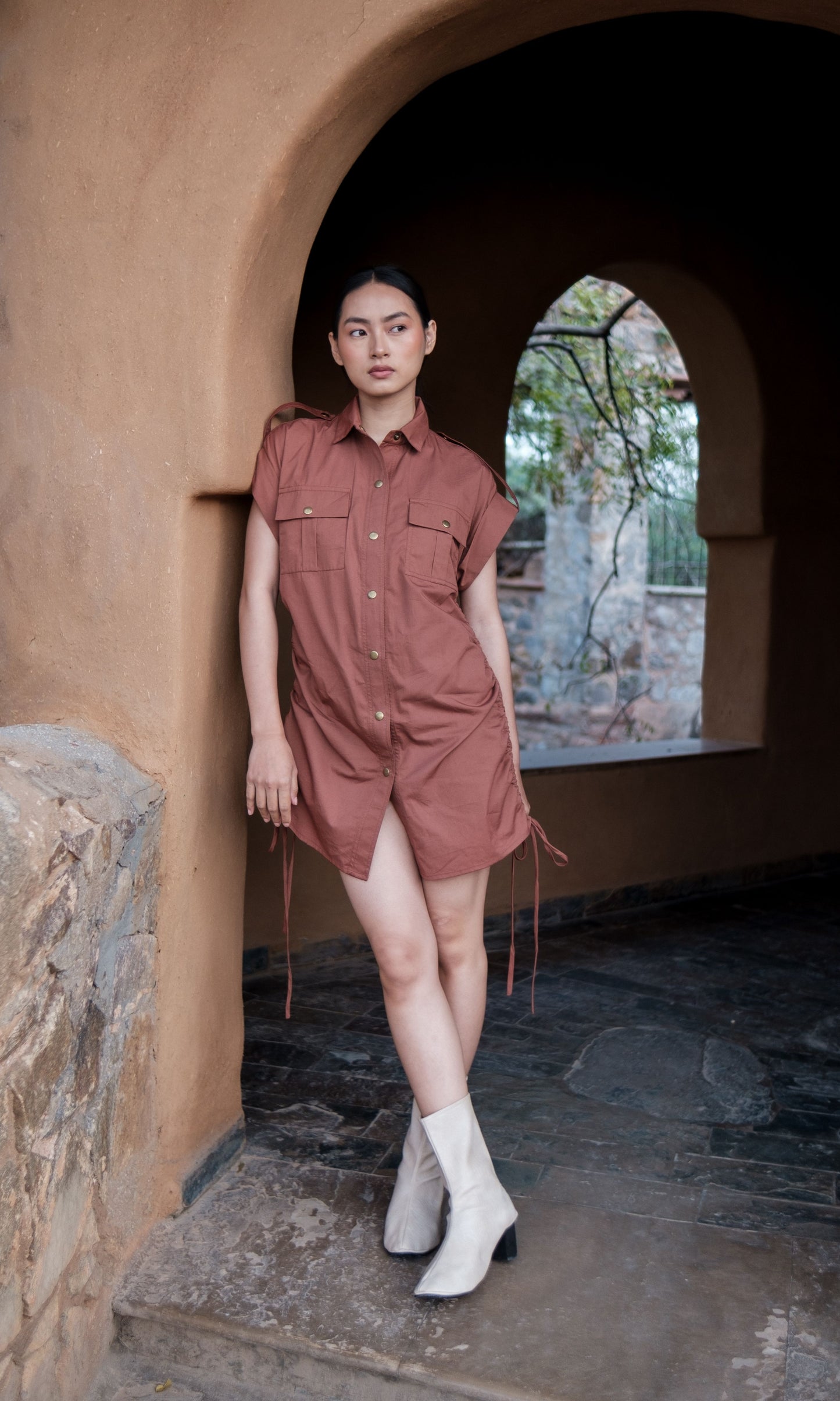 Sunrise Gather Dress - Solid