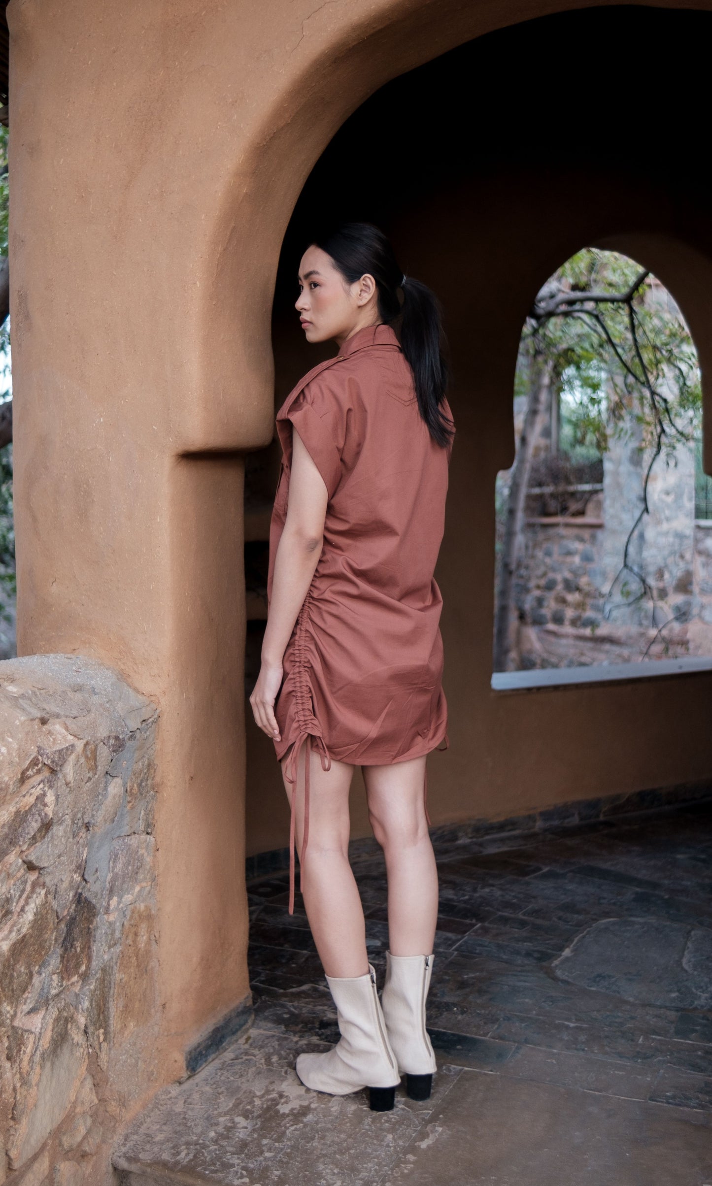 Sunrise Gather Dress - Solid