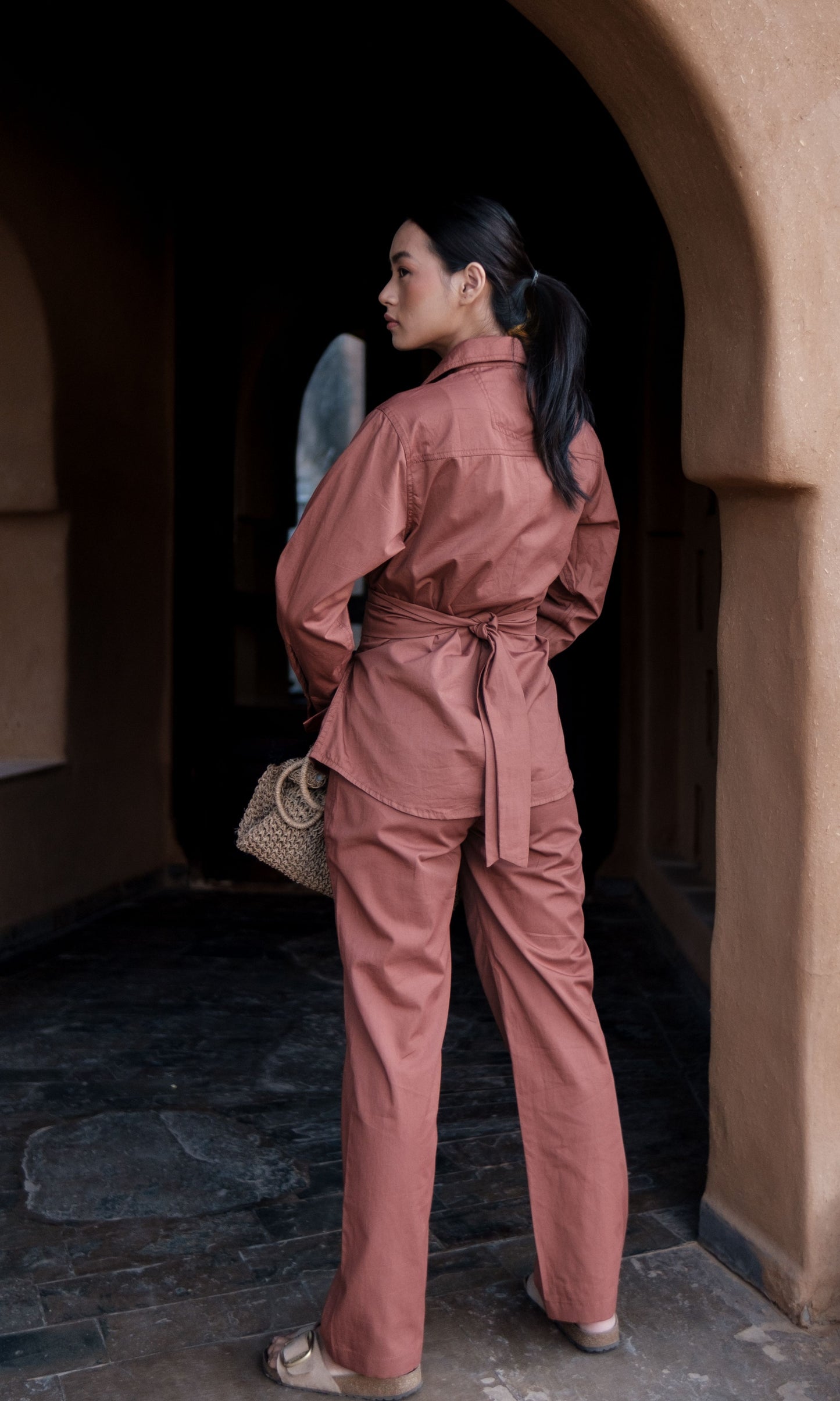 Nara Front Knot Shirt - Solid