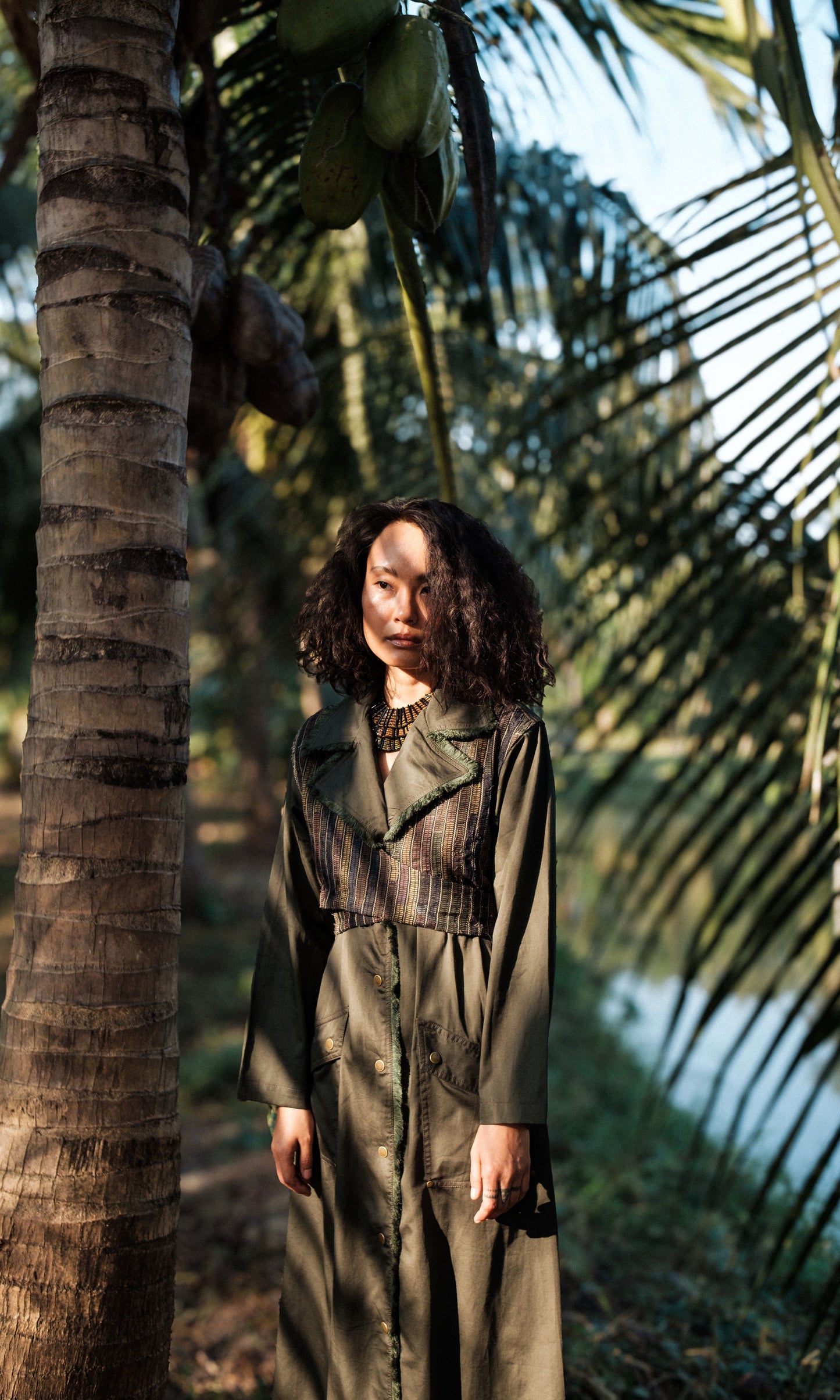 Upcycled Copenhagen Trench - Green