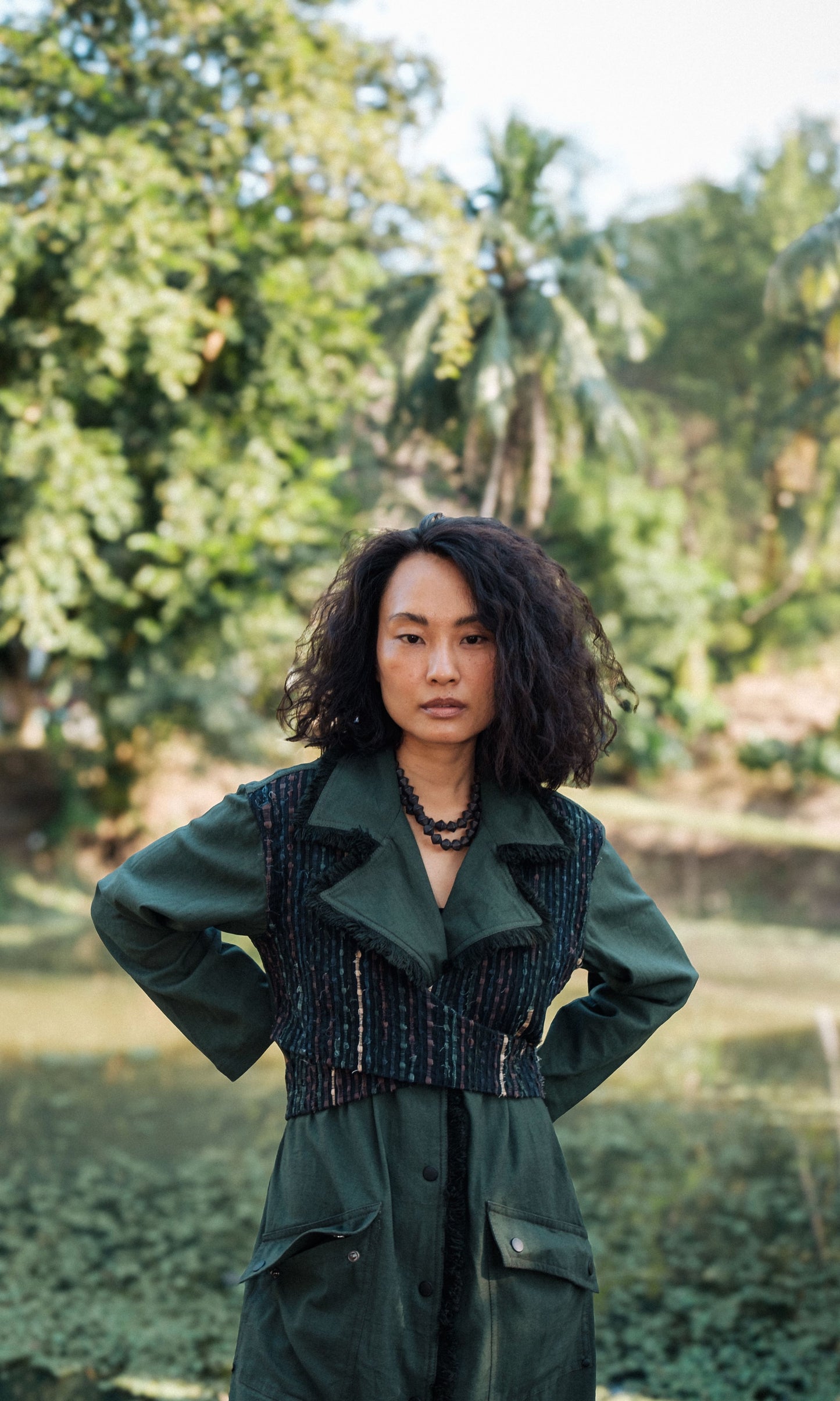 Handwoven Copenhagen Trench - Green