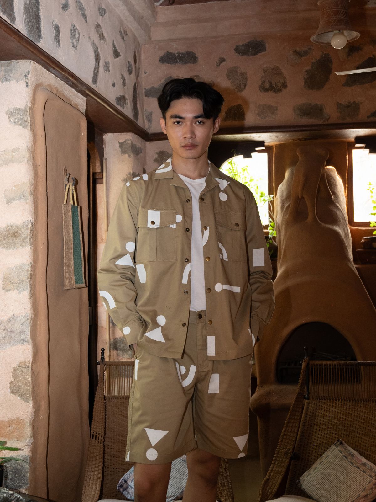 Safari Shirt - Triangular Print