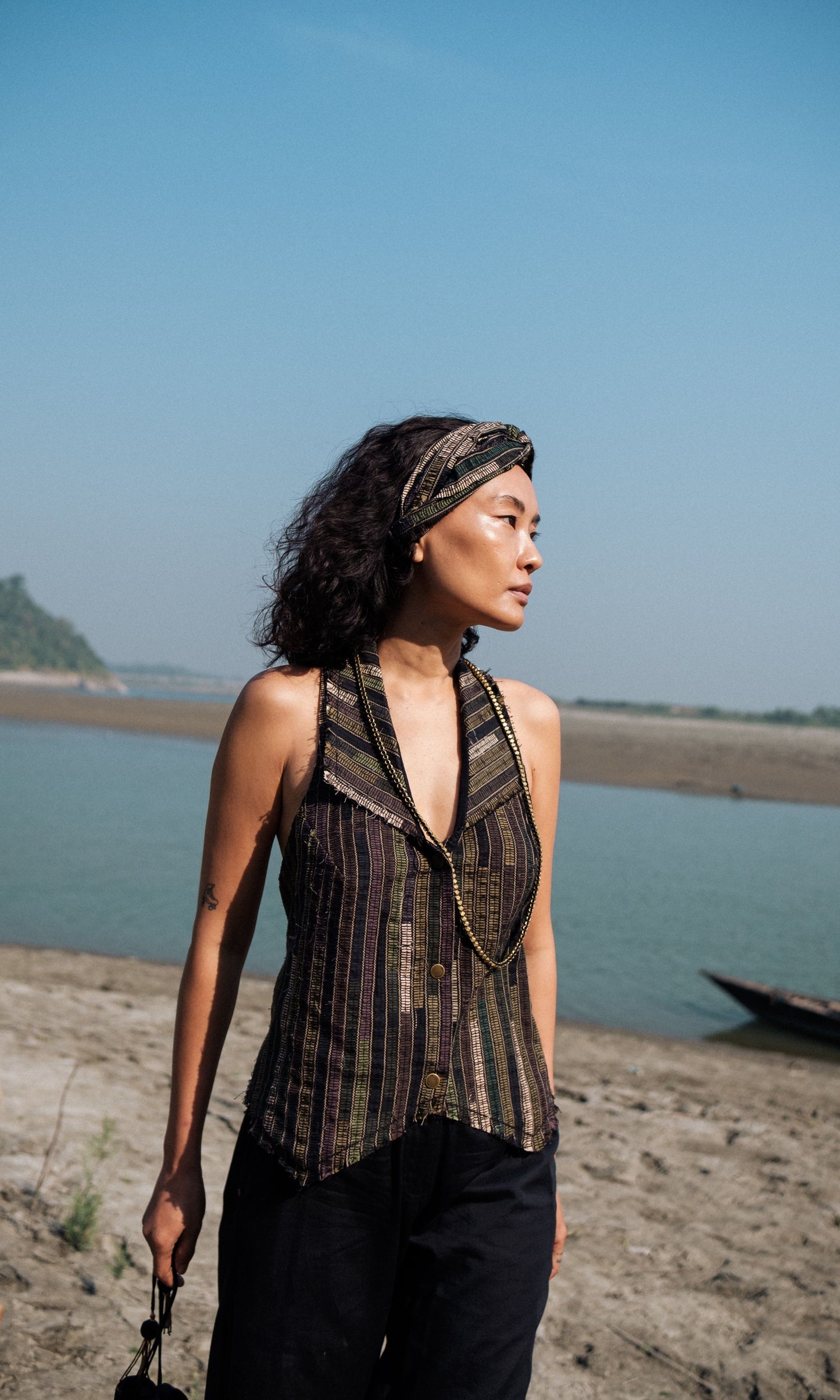 Upcycled Country Vest - Green