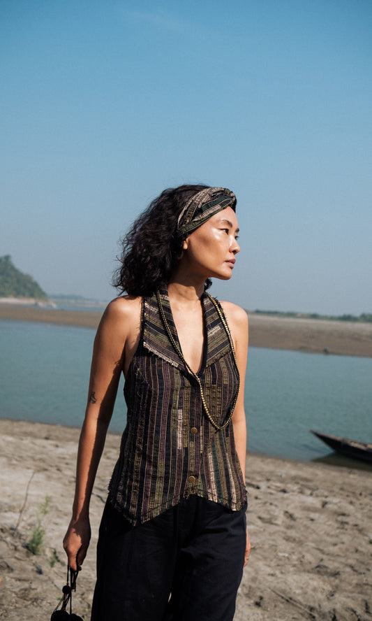 Upcycled Country Vest - Green