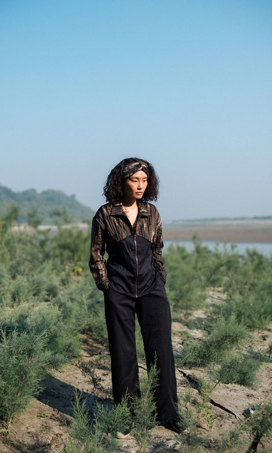 Upcycled Arizona Shirt - Black Green