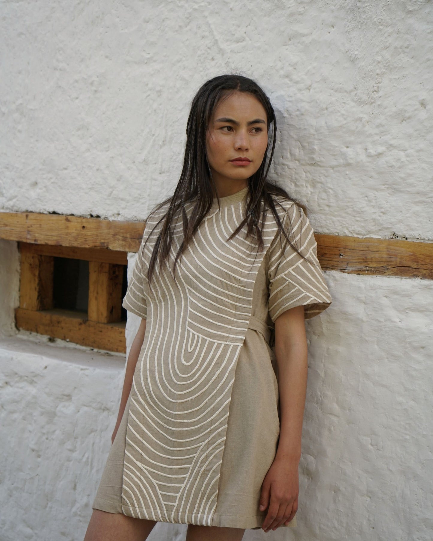 Contour Corded Dress – Sand