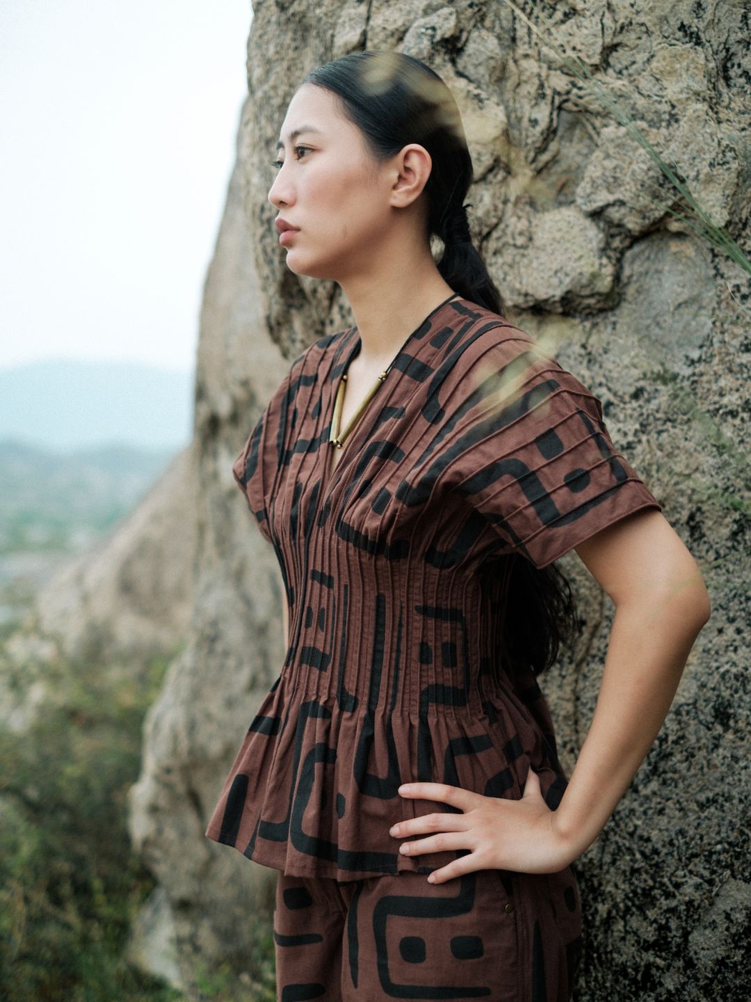 Meknes Kimono Top-Tribal Printed