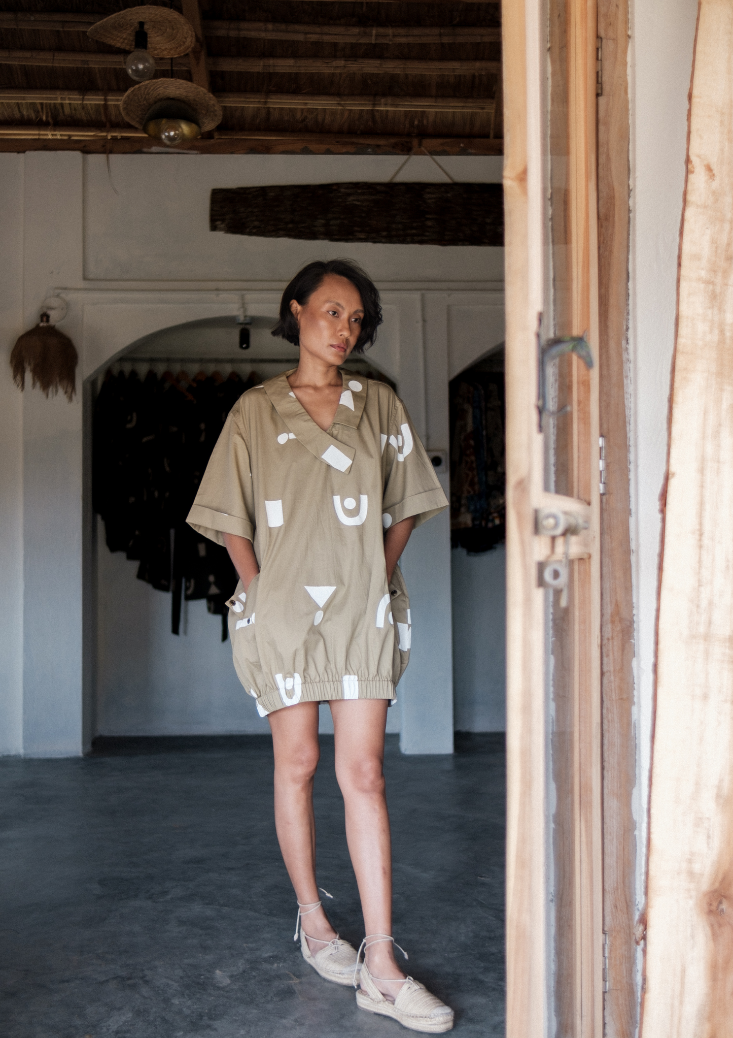 Sydney Shift Dress - Triangular Print