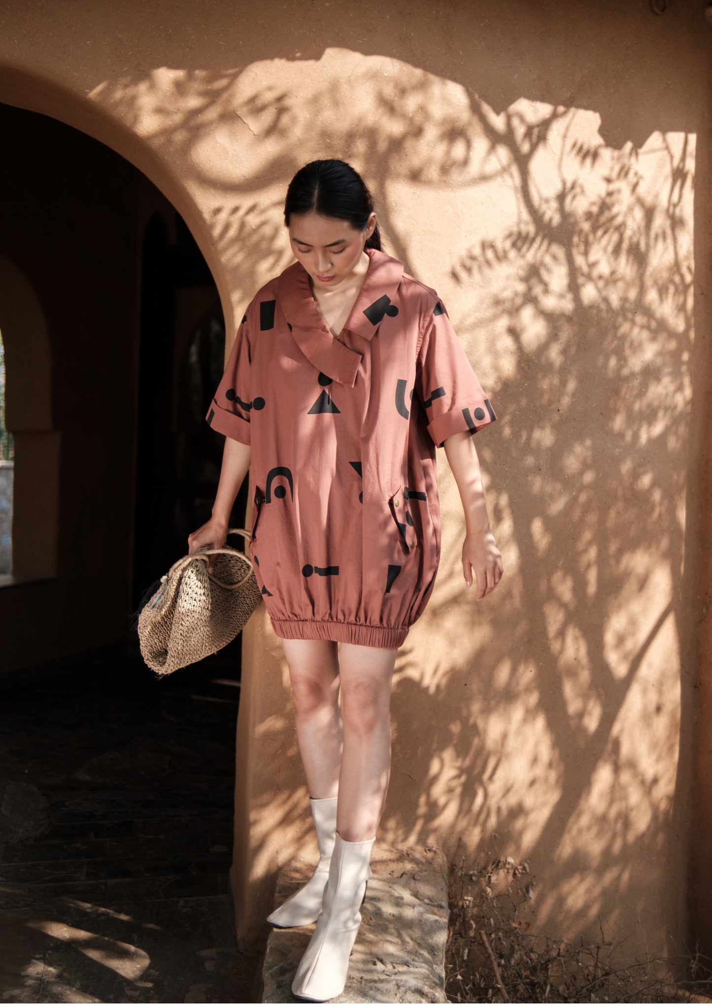 Sydney Shift Dress - Triangular Print