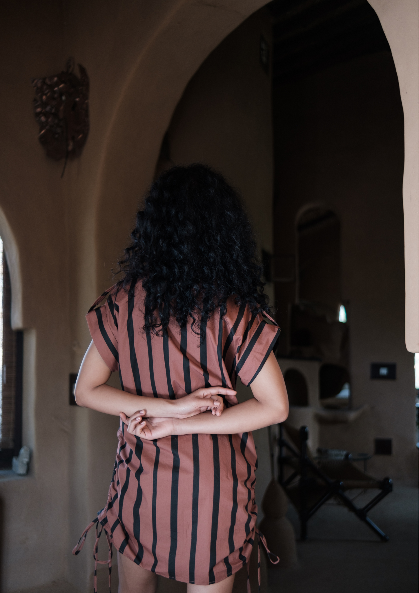 Sunrise Gather Dress - Striped