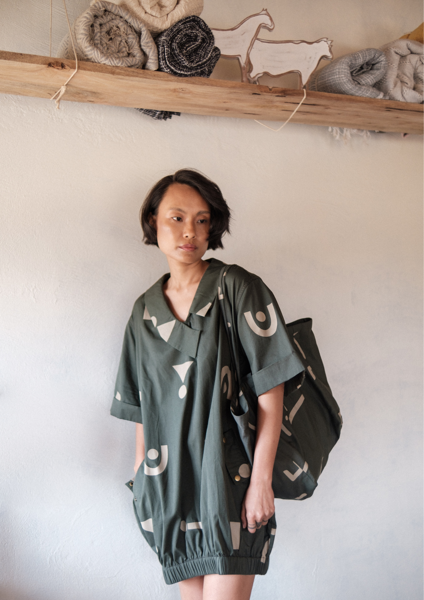 Sydney Shift Dress - Triangular Print