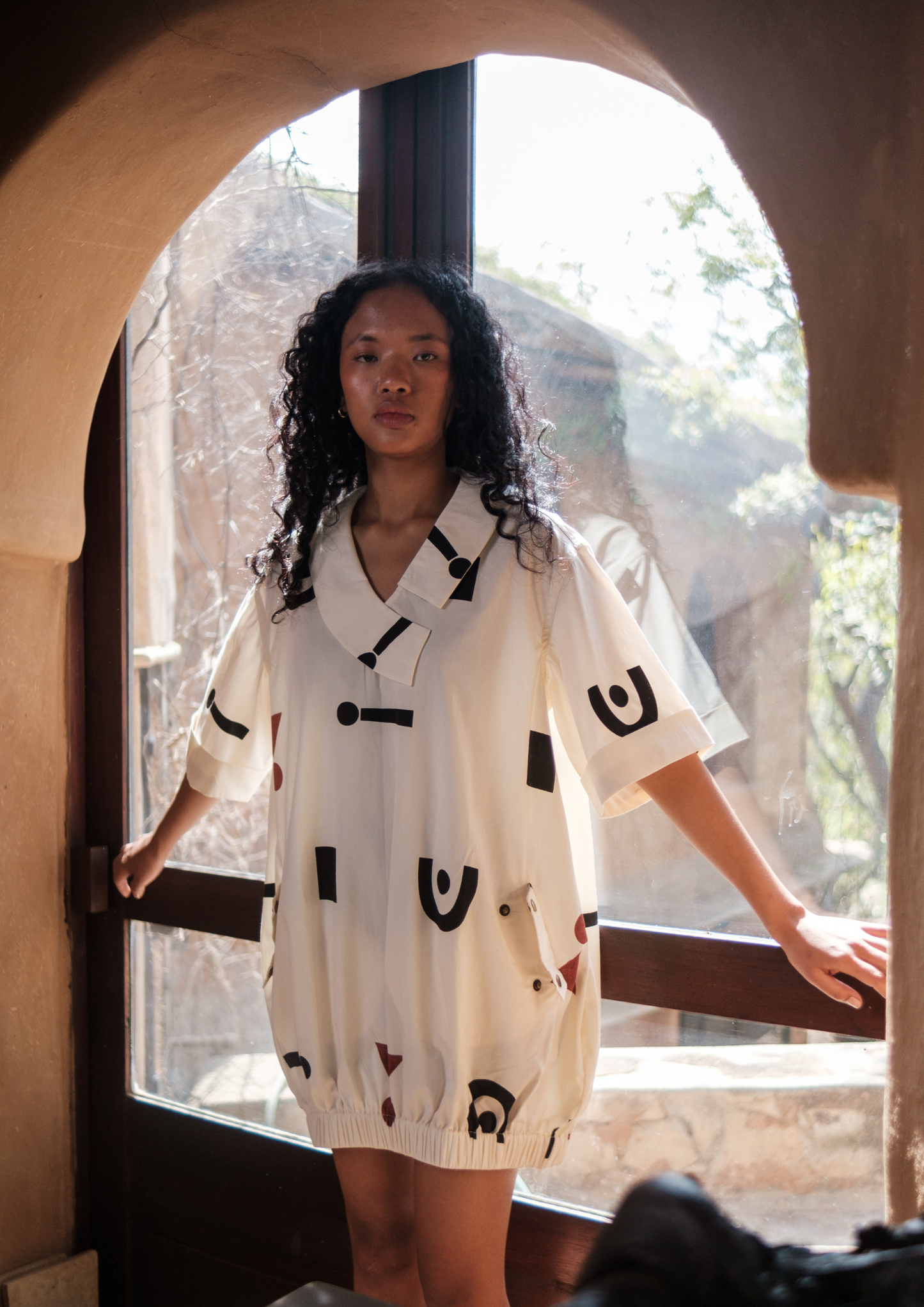 Sydney Shift Dress - Triangular Print