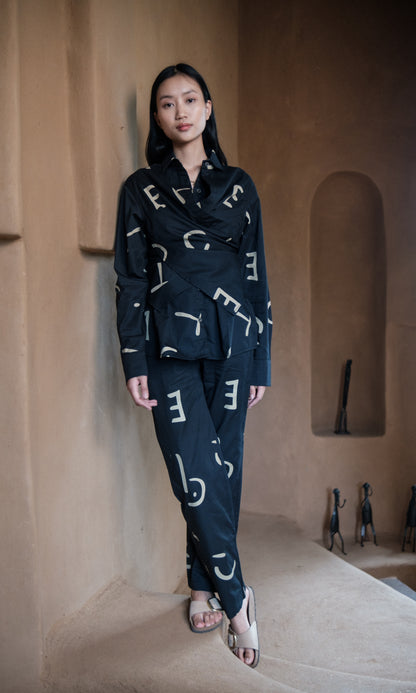 Seattle Wrap Shirt Line Printed-Set