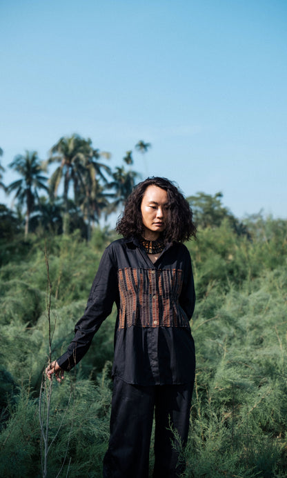 Upcycled Hunza Shirt - Black Copper