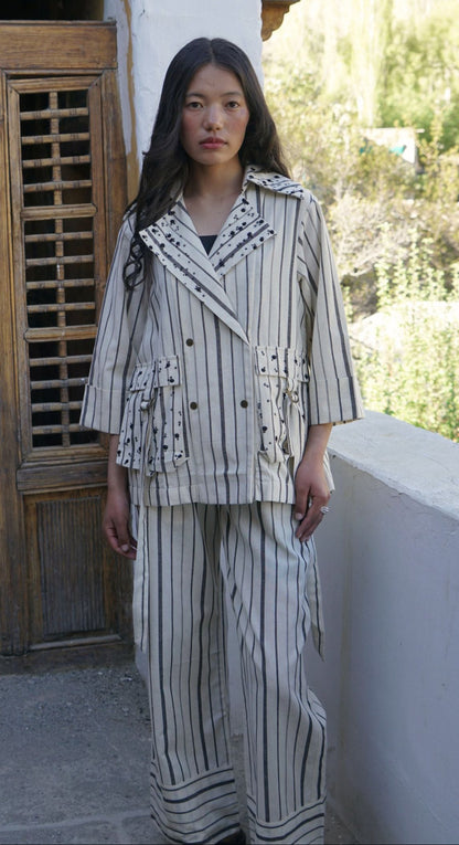 Hemis Double-Breasted Jacket – Stripe
