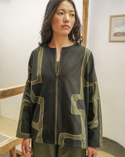Indus Patchwork Jacket – Noir