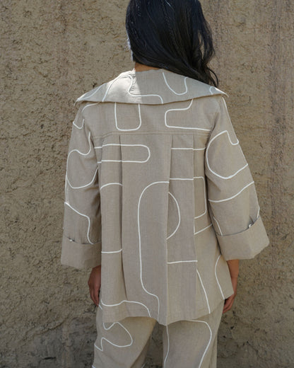 Hemis Double-Breasted Jacket – Sand