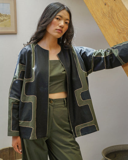 Indus Patchwork Jacket – Noir