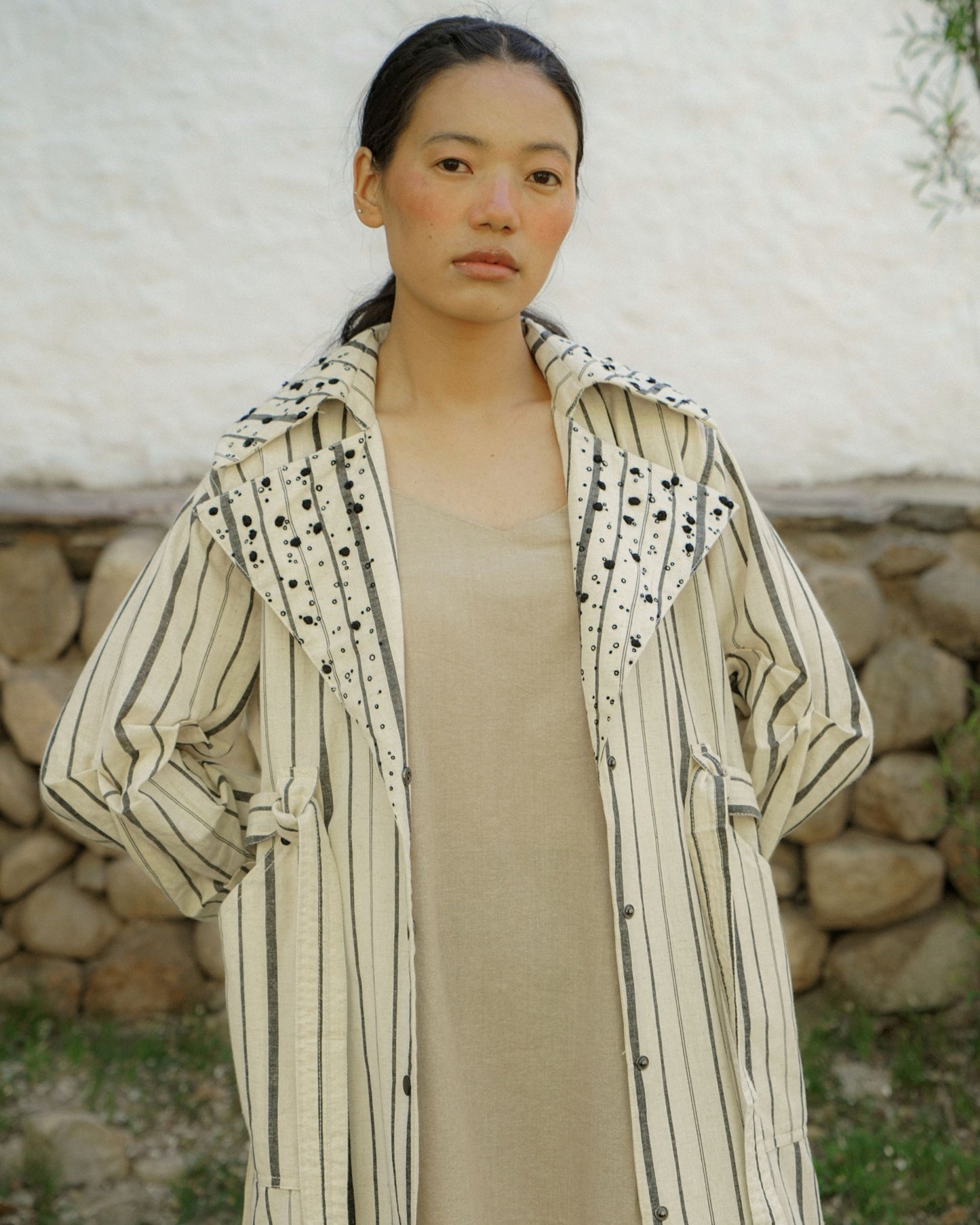 Zanskar Trench Coat – Stripe