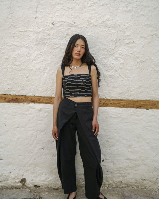 Leh Overlap Trousers – Noir