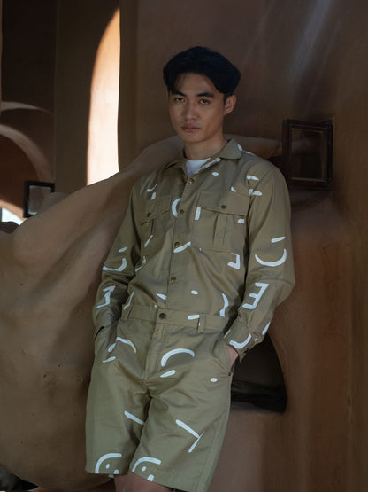 Safari Shirt Menswear - Line Printed