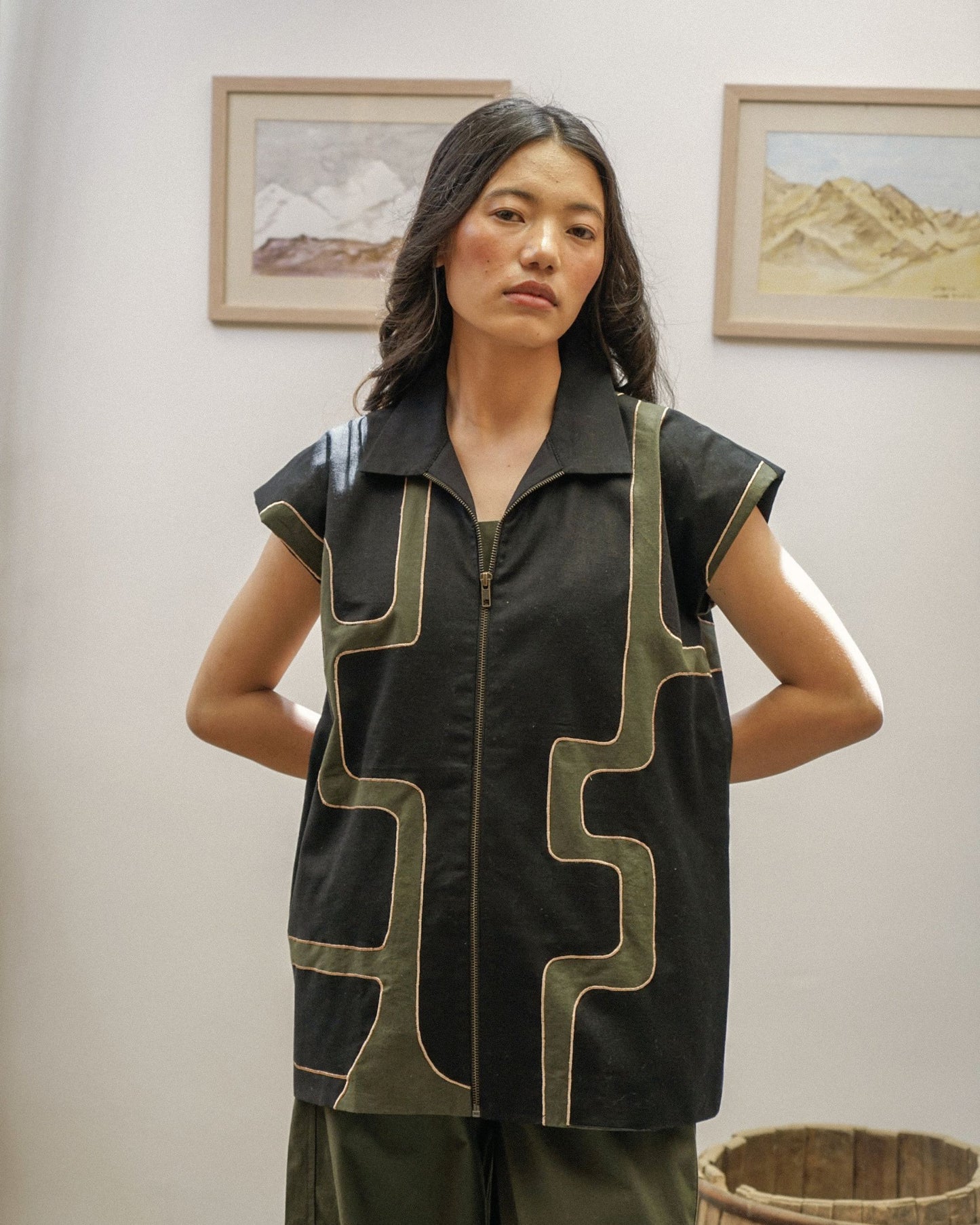 Nubra Zip Vest – Noir