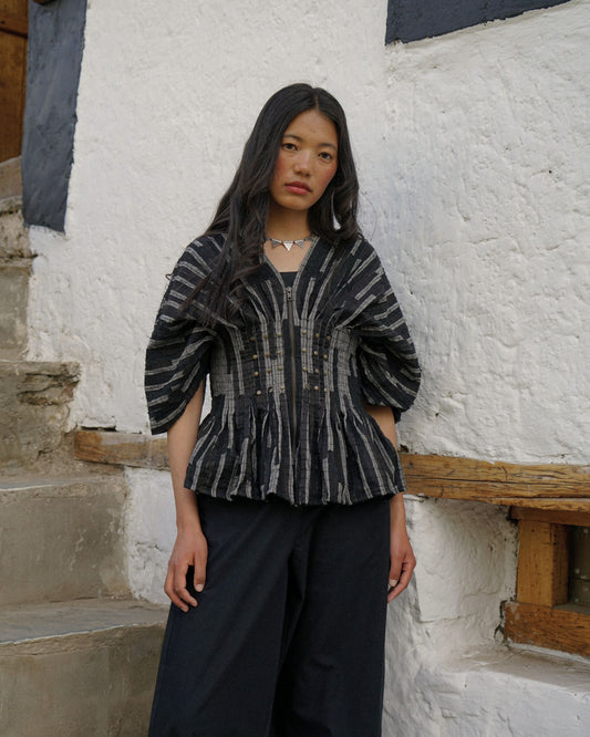 Pangong Textured Jacket – Noir