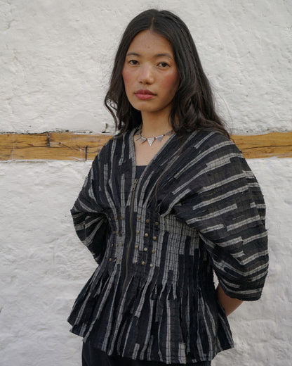 Pangong Textured Jacket – Noir