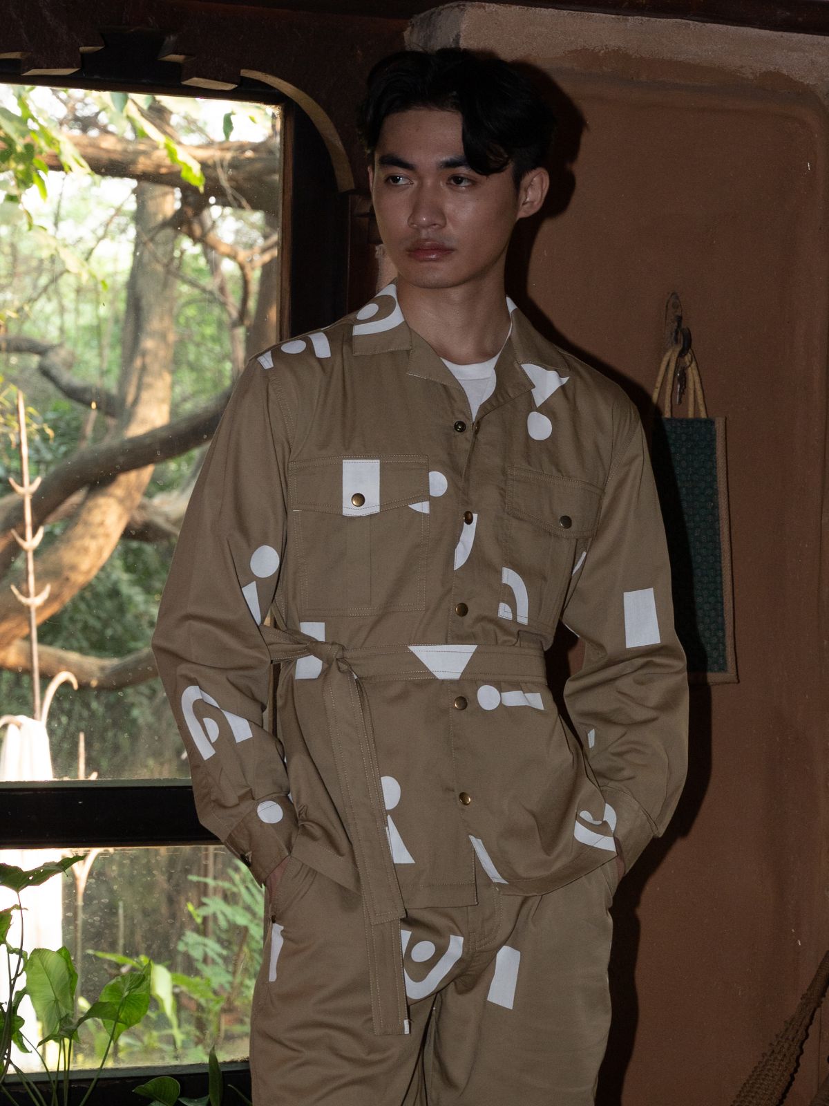 Safari Shirt Menswear - Triangle Printed