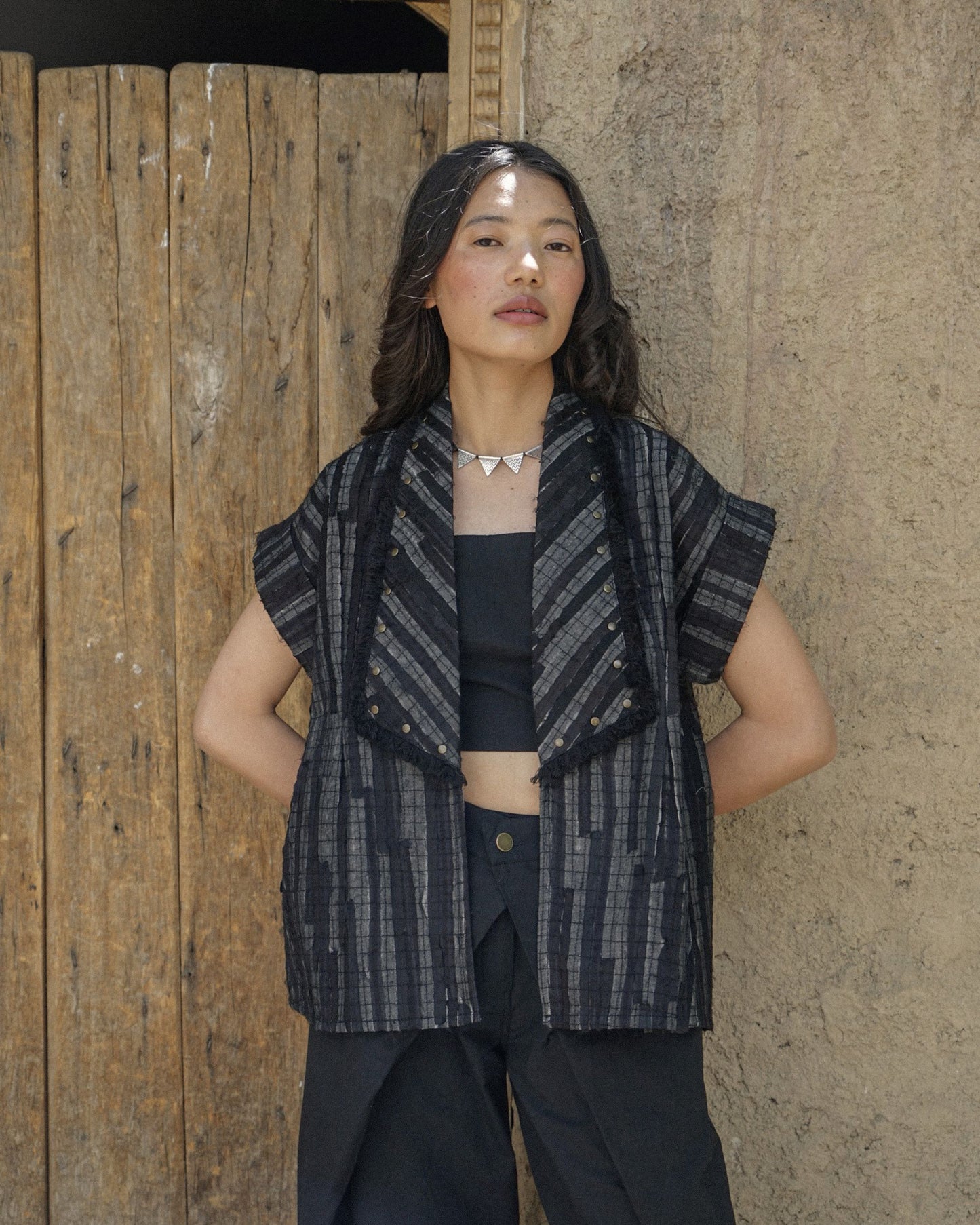 Berlin Textured Jacket – Noir