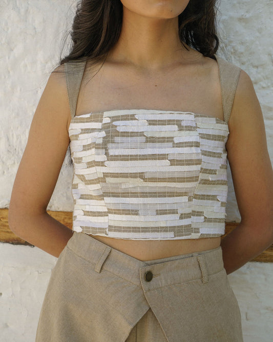 Basgo Textured Bustier – Sand