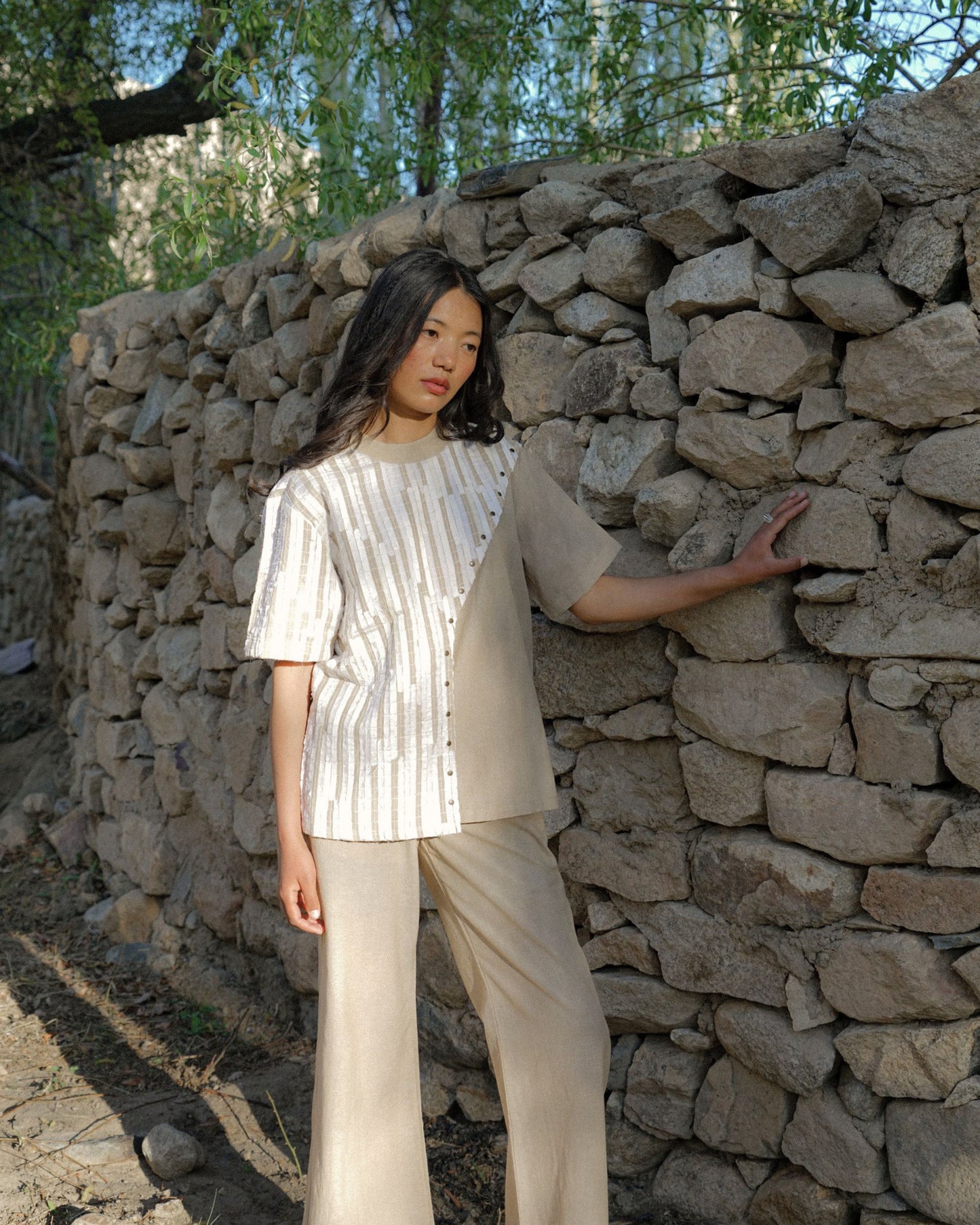 Tso Textured Top – Sand