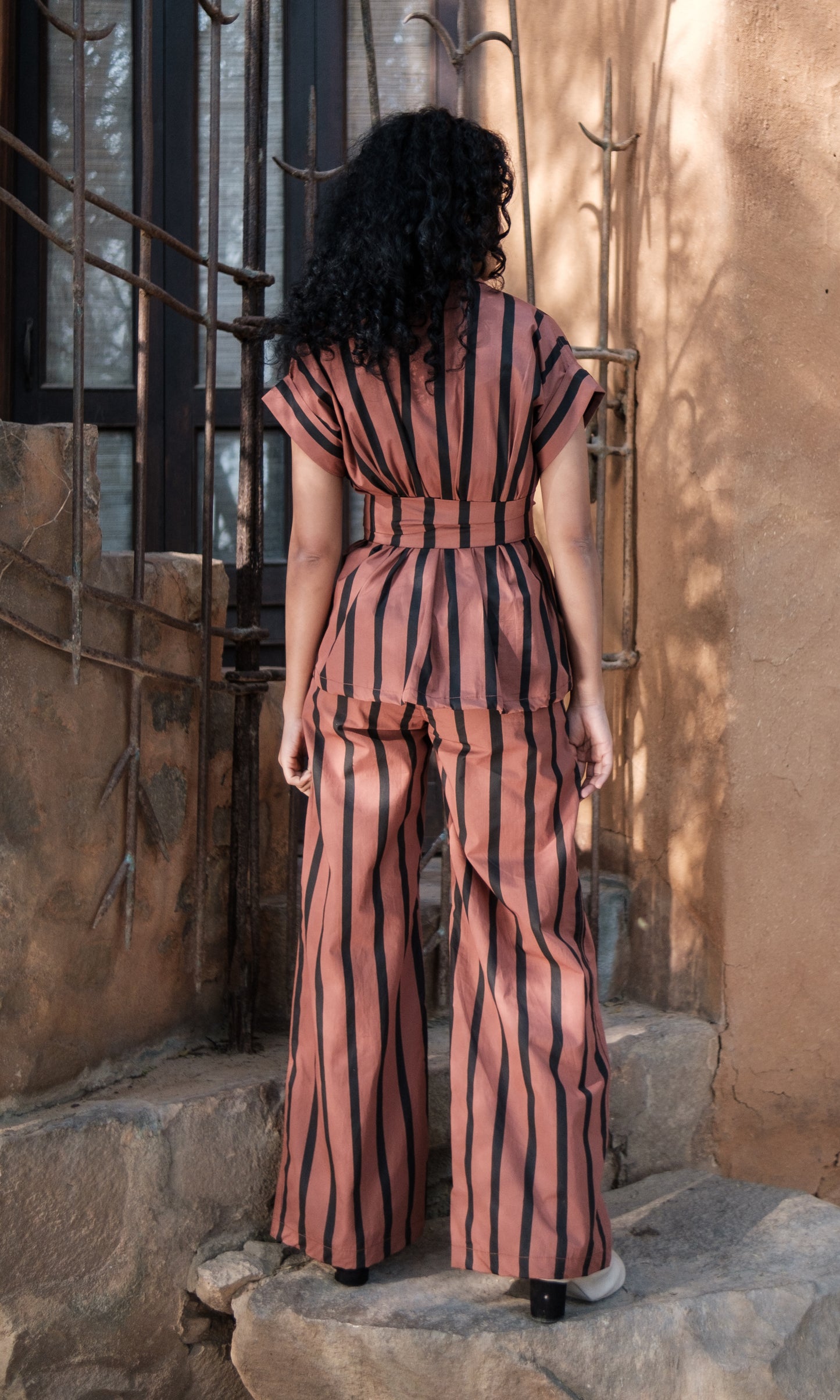 Berlin Shawl Collar Striped-Set