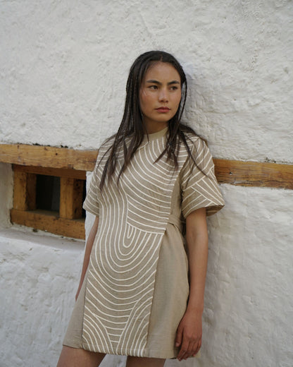 Contour Corded Dress – Sand