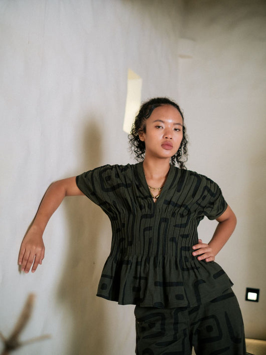 Meknes Kimono Top-Tribal Printed