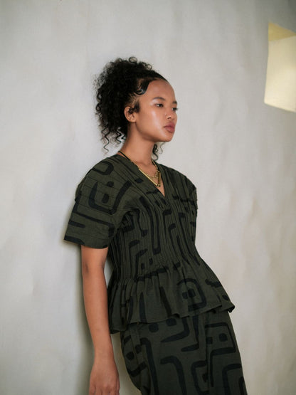 Meknes Kimono Top-Tribal Printed