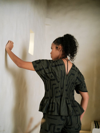 Meknes Kimono Top-Tribal Printed