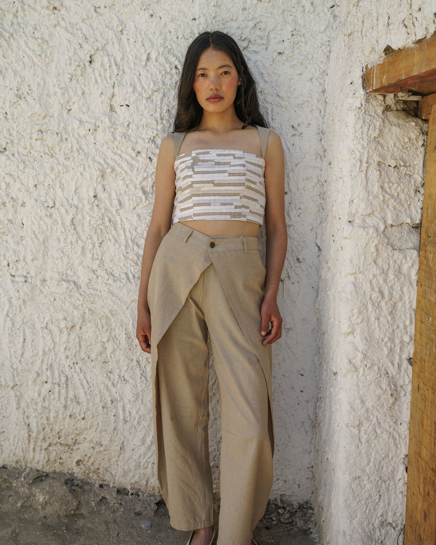 Leh Overlap Trousers – Sand