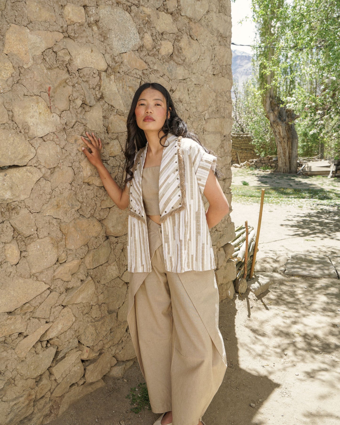 Leh Overlap Trousers – Sand