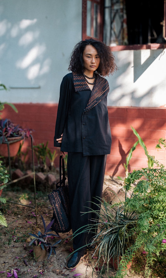 Handwoven Arrow Collar Shirt-Set