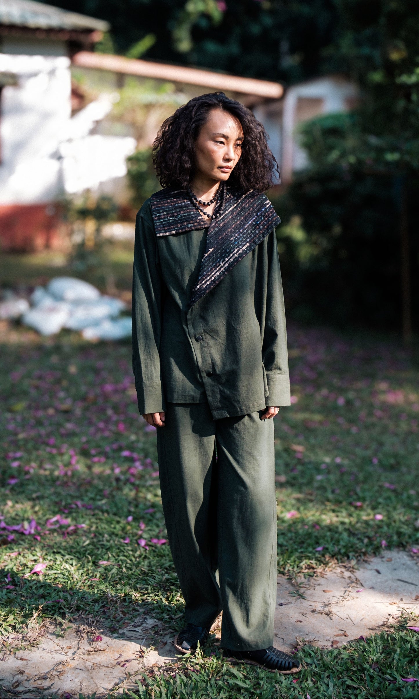 Handwoven Arrow Collar Shirt-Set