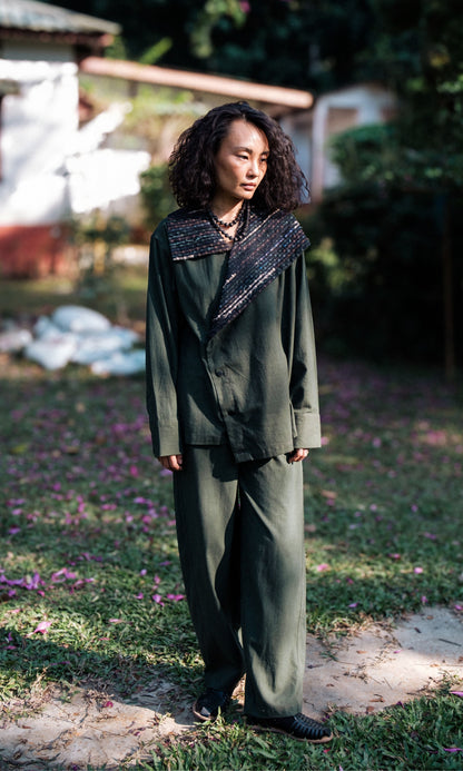 Handwoven Arrow Collar Shirt-Set