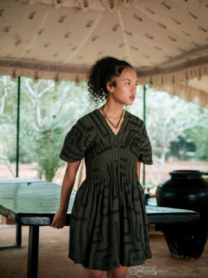 Meknes Kimono Dress-Tribal Printed