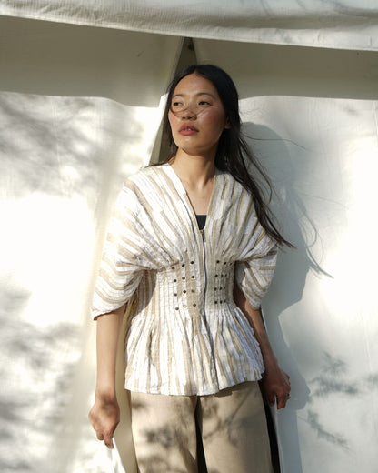 Pangong Textured Jacket – Sand